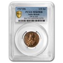 1927 (B) British India Copper 1/4 Anna MS-65 PCGS (Red/Brown) 1927 (B) British India Copper 1/4 Anna MS-65 PCGS (Red/Brown)