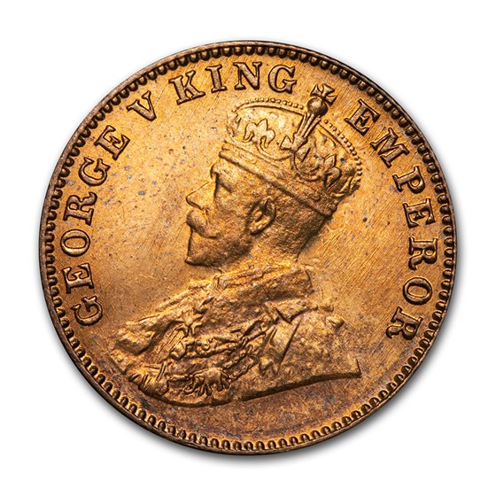 1927 British India Copper 1/4 Anna BU 1927 British India Copper 1/4 Anna BU