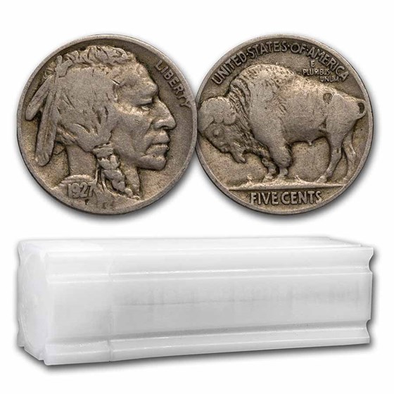 1927 Buffalo Nickel 40-Coin Roll Avg Circ 1927 Buffalo Nickel 40-Coin Roll Avg Circ