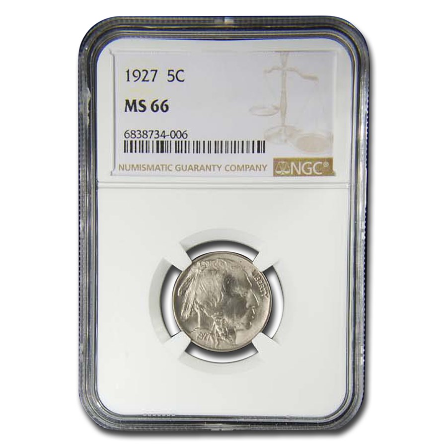 1927 Buffalo Nickel MS-66 NGC