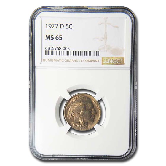 1927-D Buffalo Nickel MS-65 NGC 1927-D Buffalo Nickel MS-65 NGC