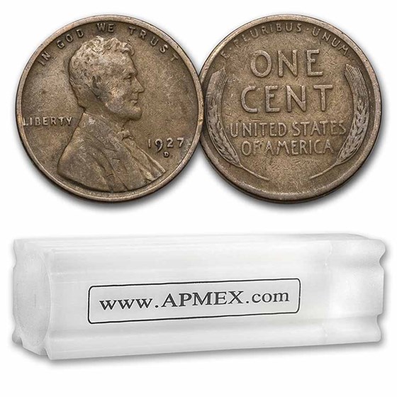 1927-D Lincoln Cent 50-Coin Roll Avg Circ 1927-D Lincoln Cent 50-Coin Roll Avg Circ
