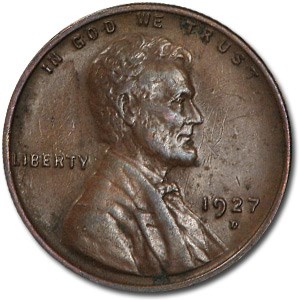 1927-D Lincoln Cent AU-58 1927-D Lincoln Cent AU-58