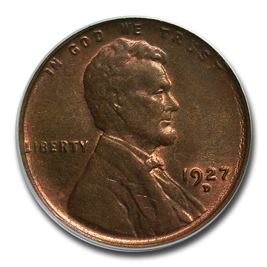 1927-D Lincoln Cent MS-63 PCGS (Red/Brown)