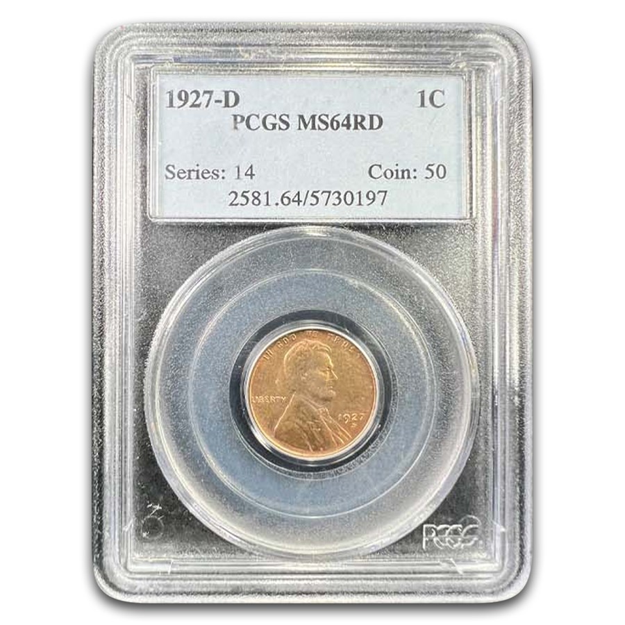 1927-D Lincoln Cent MS-64 PCGS (Red)