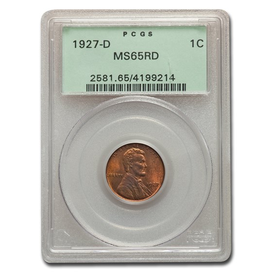 1927-D Lincoln Cent MS-65 PCGS (Red) 1927-D Lincoln Cent MS-65 PCGS (Red)