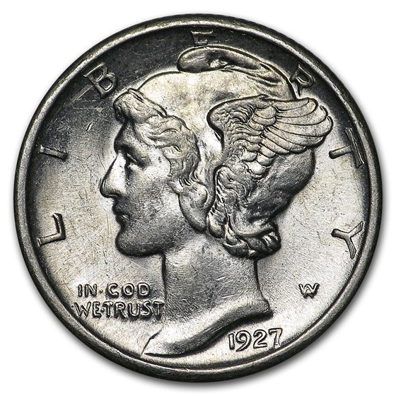 1927-D Mercury Dime AU 1927-D Mercury Dime AU