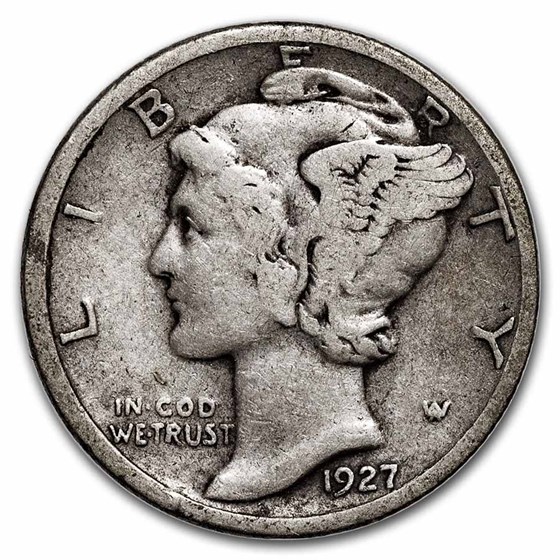 1927-D Mercury Dime Fine 1927-D Mercury Dime Fine
