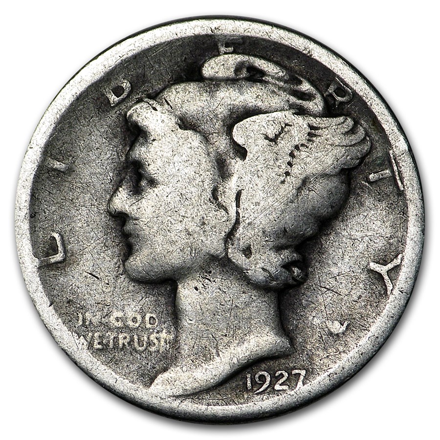 1927-D Mercury Dime Good/VG