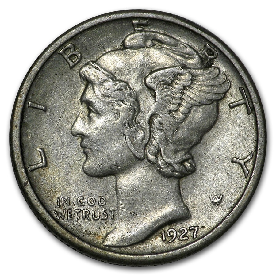 1927-D Mercury Dime XF