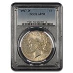 1927-D Peace Dollar AU-50 PCGS