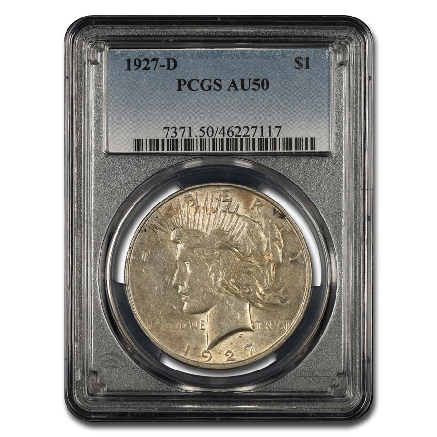 1927-D Peace Dollar AU-50 PCGS