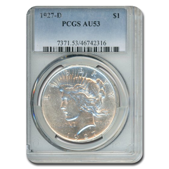 1927-D Peace Dollar AU-53 PCGS 1927-D Peace Dollar AU-53 PCGS