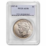 1927-D Peace Dollar AU-58 PCGS