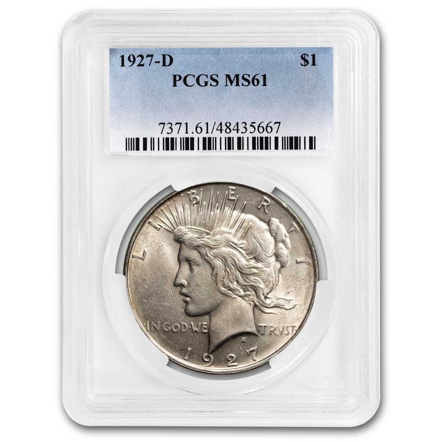 1927-D Peace Dollar MS-61 PCGS