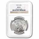 1927-D Peace Dollar MS-63 NGC