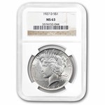 1927-D Peace Dollar MS-63 NGC