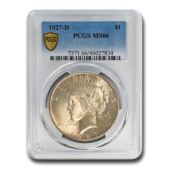 1927-D Peace Dollar MS-66 PCGS 1927-D Peace Dollar MS-66 PCGS