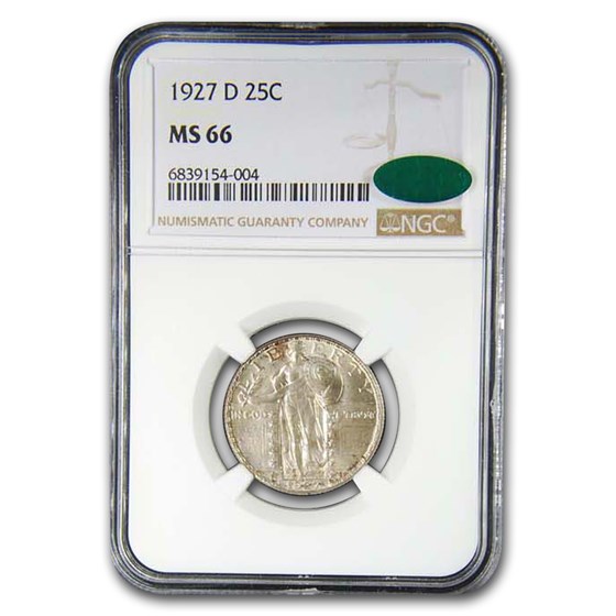 1927-D Standing Liberty Quarter MS-66 NGC CAC 1927-D Standing Liberty Quarter MS-66 NGC CAC