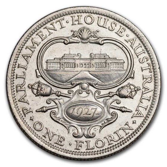 1927 (m) Australia Silver Florin George V AU 1927 (m) Australia Silver Florin George V AU