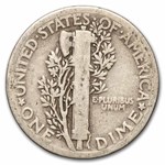 1927 Mercury Dime 50-Coin Roll Avg Circ