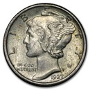1927 Mercury Dime BU