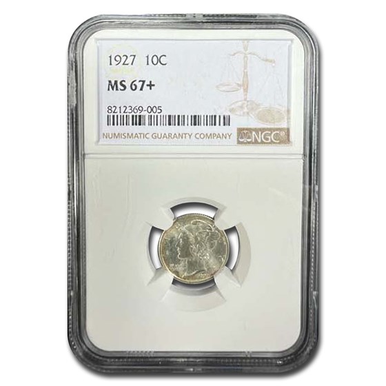 1927 Mercury Dime MS-67+ NGC 1927 Mercury Dime MS-67+ NGC