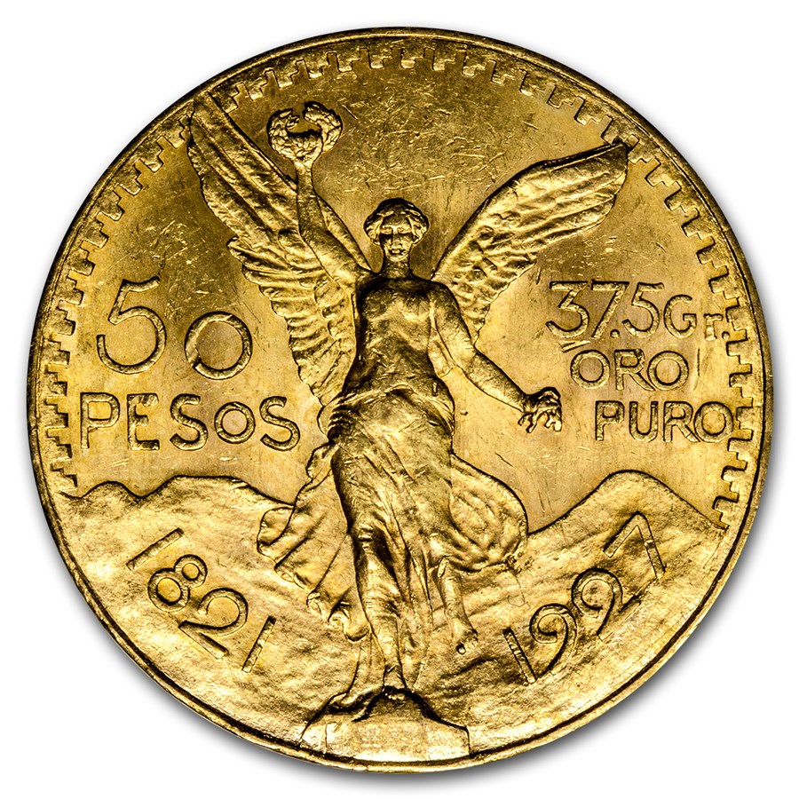 1927 Mexico Gold 50 Pesos AU
