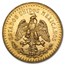 1927 Mexico Gold 50 Pesos BU