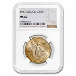 1927 Mexico Gold 50 Pesos MS-62 NGC