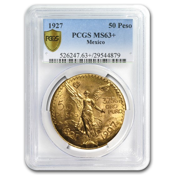 1927 Mexico Gold 50 Pesos MS-63+ PCGS 1927 Mexico Gold 50 Pesos MS-63+ PCGS