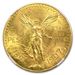 1927 Mexico Gold 50 Pesos MS-64 NGC