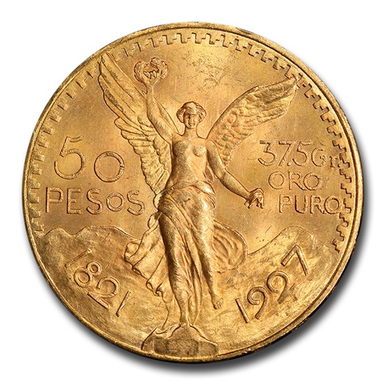 1927 Mexico Gold 50 Pesos MS-64 PCGS