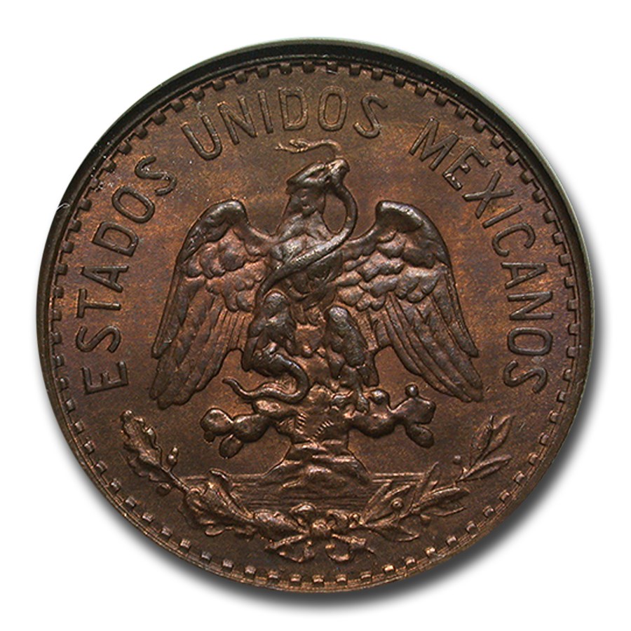 1927-Mo Mexico 2 Centavos MS-65 NGC (Red/Brown)