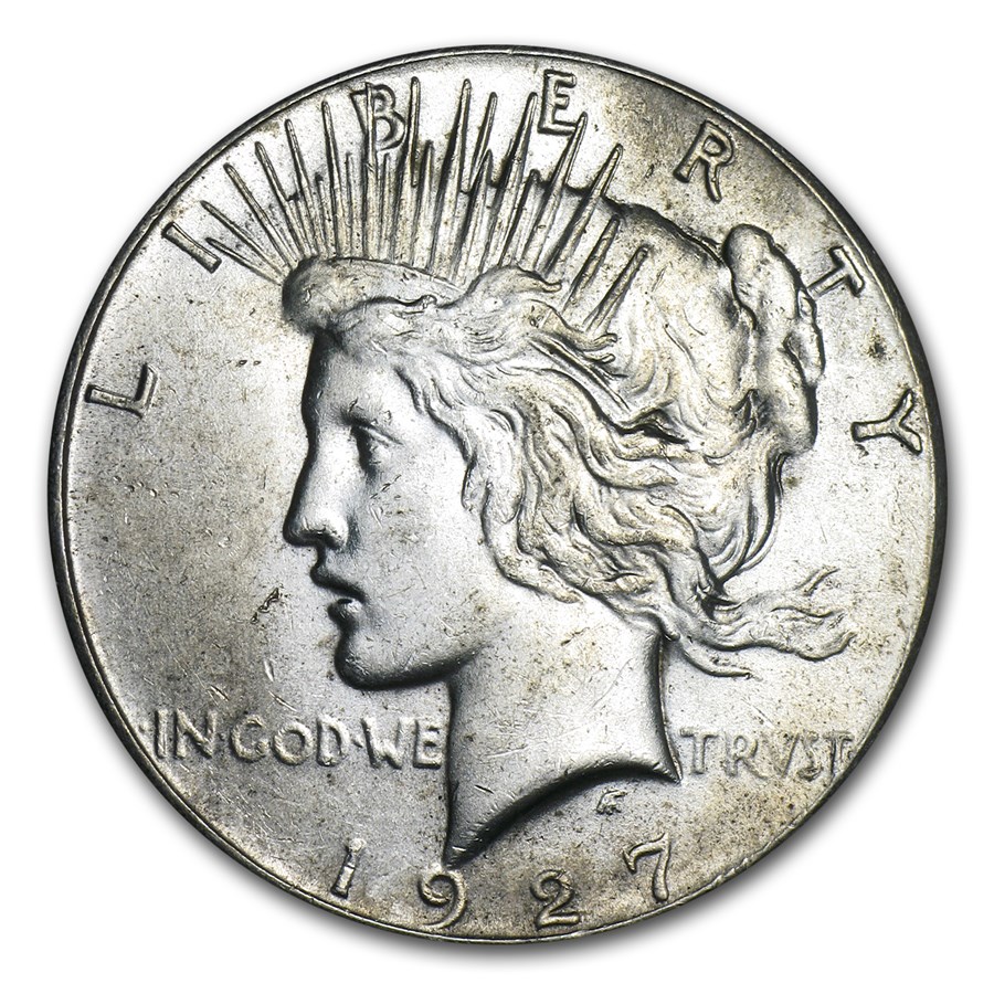 1927 Peace Dollar AU-58