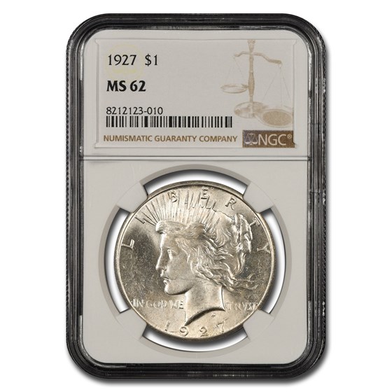1927 Peace Dollar MS-62 NGC 1927 Peace Dollar MS-62 NGC