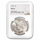 1927 Peace Dollar MS-62 NGC
