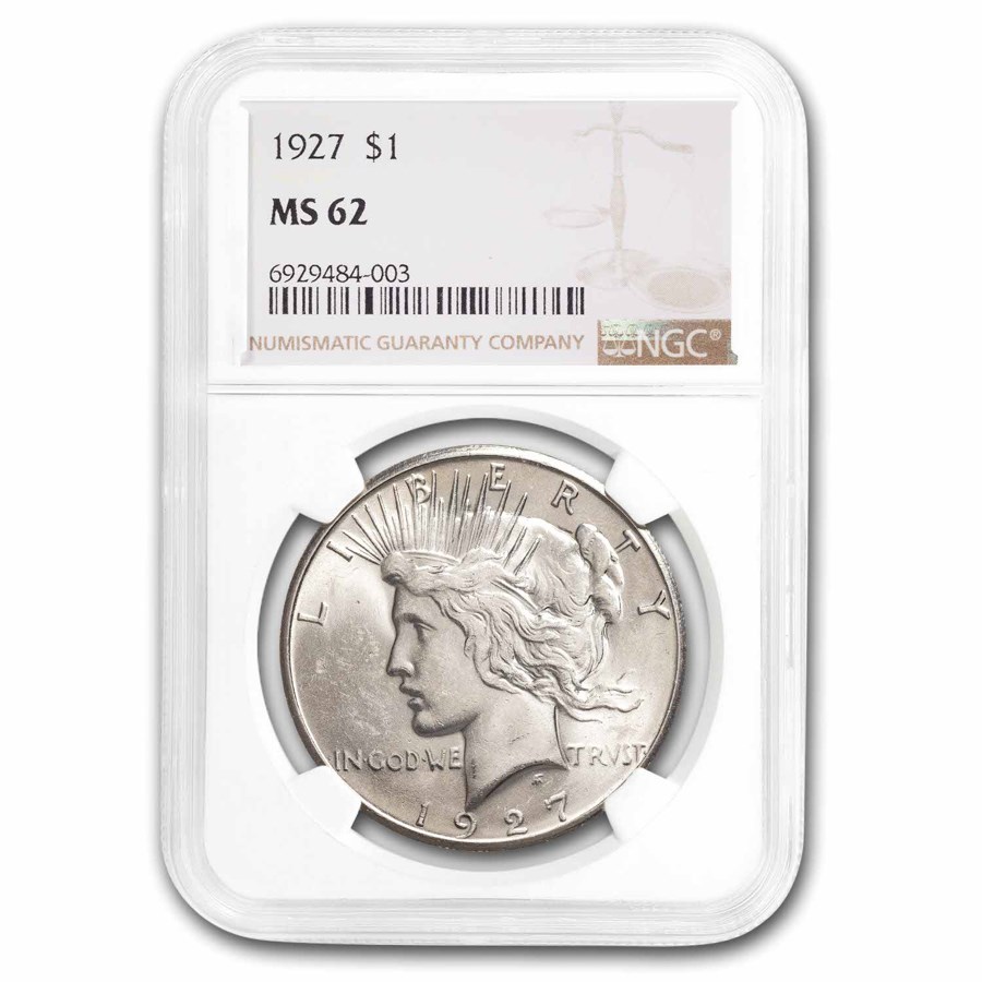 1927 Peace Dollar MS-62 NGC