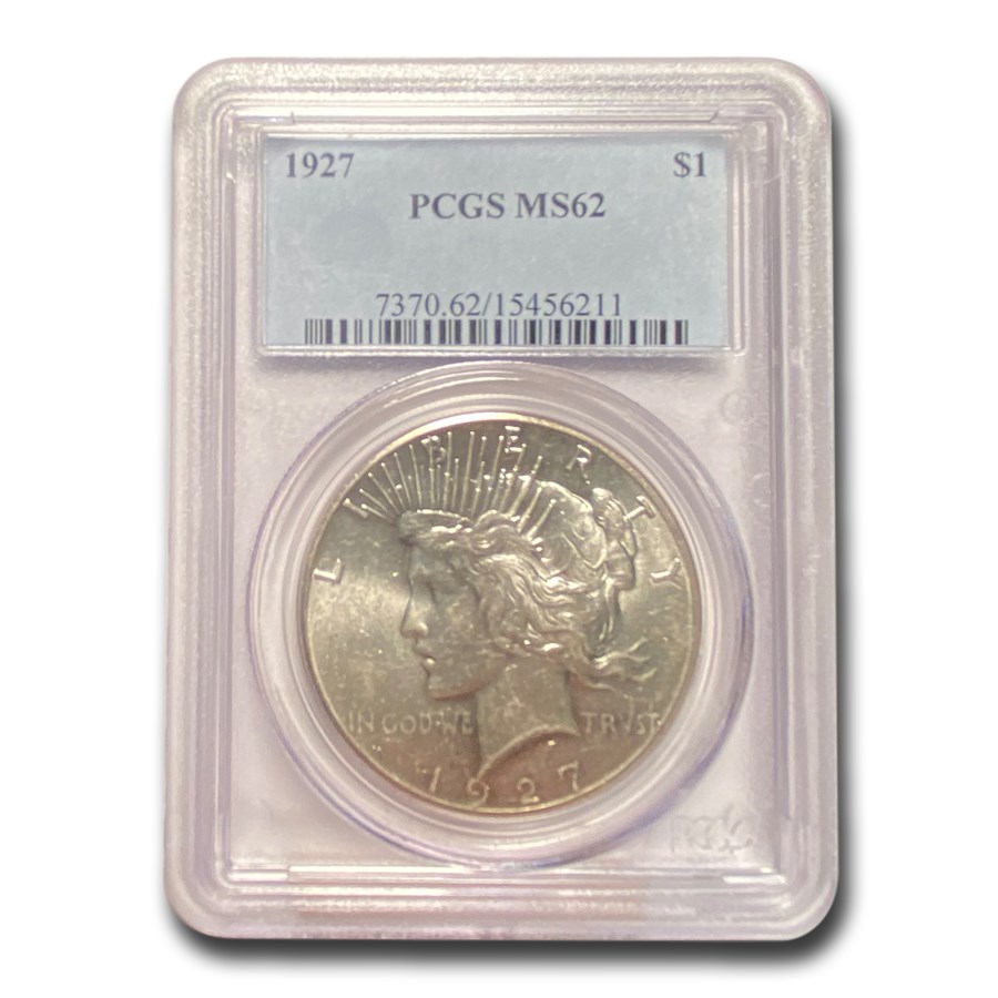1927 Peace Dollar MS-62 PCGS