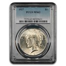 1927 Peace Dollar MS-62 PCGS