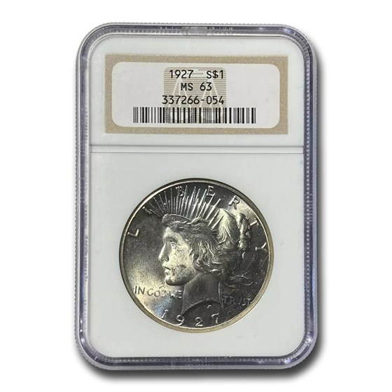 1927 Peace Dollar MS-63 NGC 1927 Peace Dollar MS-63 NGC