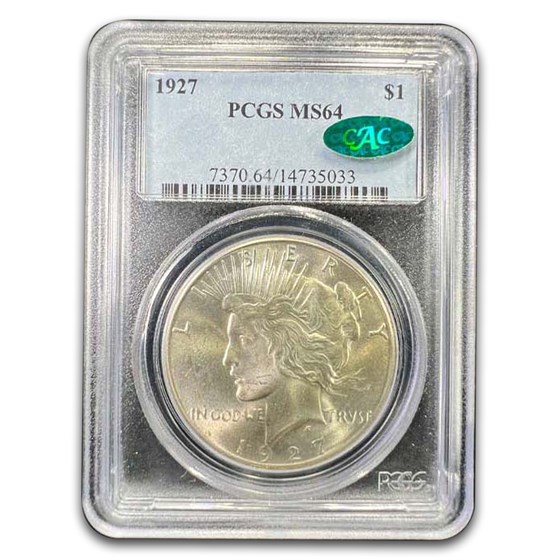 1927 Peace Dollar MS-64 PCGS (CAC)