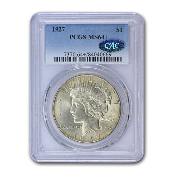 1927 Peace Dollar MS-64+ PCGS CAC 1927 Peace Dollar MS-64+ PCGS CAC