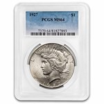 1927 Peace Dollar MS-64 PCGS