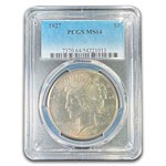 1927 Peace Dollar MS-64 PCGS