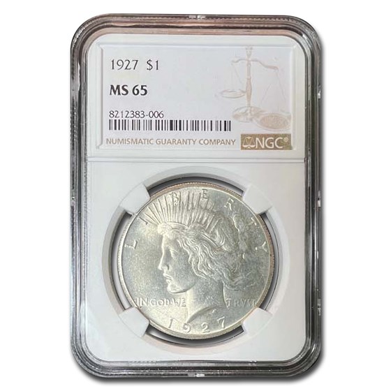 1927 Peace Dollar MS-65 NGC 1927 Peace Dollar MS-65 NGC
