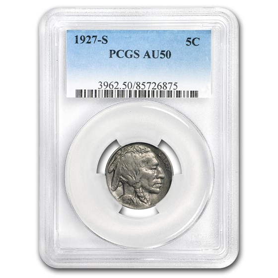 1927-S Buffalo Nickel AU-50 PCGS 1927-S Buffalo Nickel AU-50 PCGS