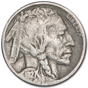 1927-S Buffalo Nickel Good+
