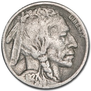 1927-S Buffalo Nickel Good+ 1927-S Buffalo Nickel Good+