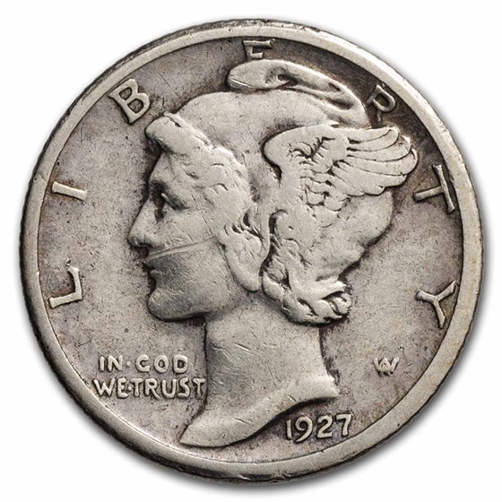1927-S Mercury Dime Fine 1927-S Mercury Dime Fine